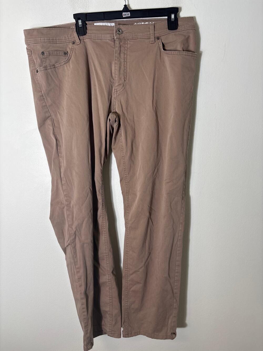 Men's Brax Feel Good Marathon Cotton Dark Tan "Cooper" Pants Sz 40x32